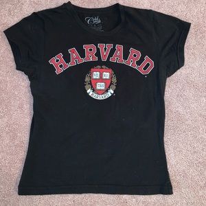 Women’s black “Harvard” crop top